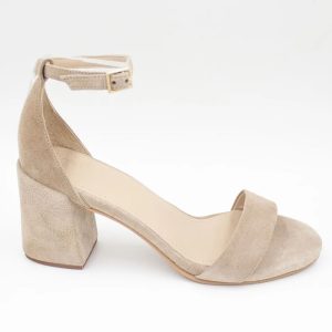 Zapato de Vestir Taco 7 Mujer Victoria-2507 Cuero Gamuza Nude